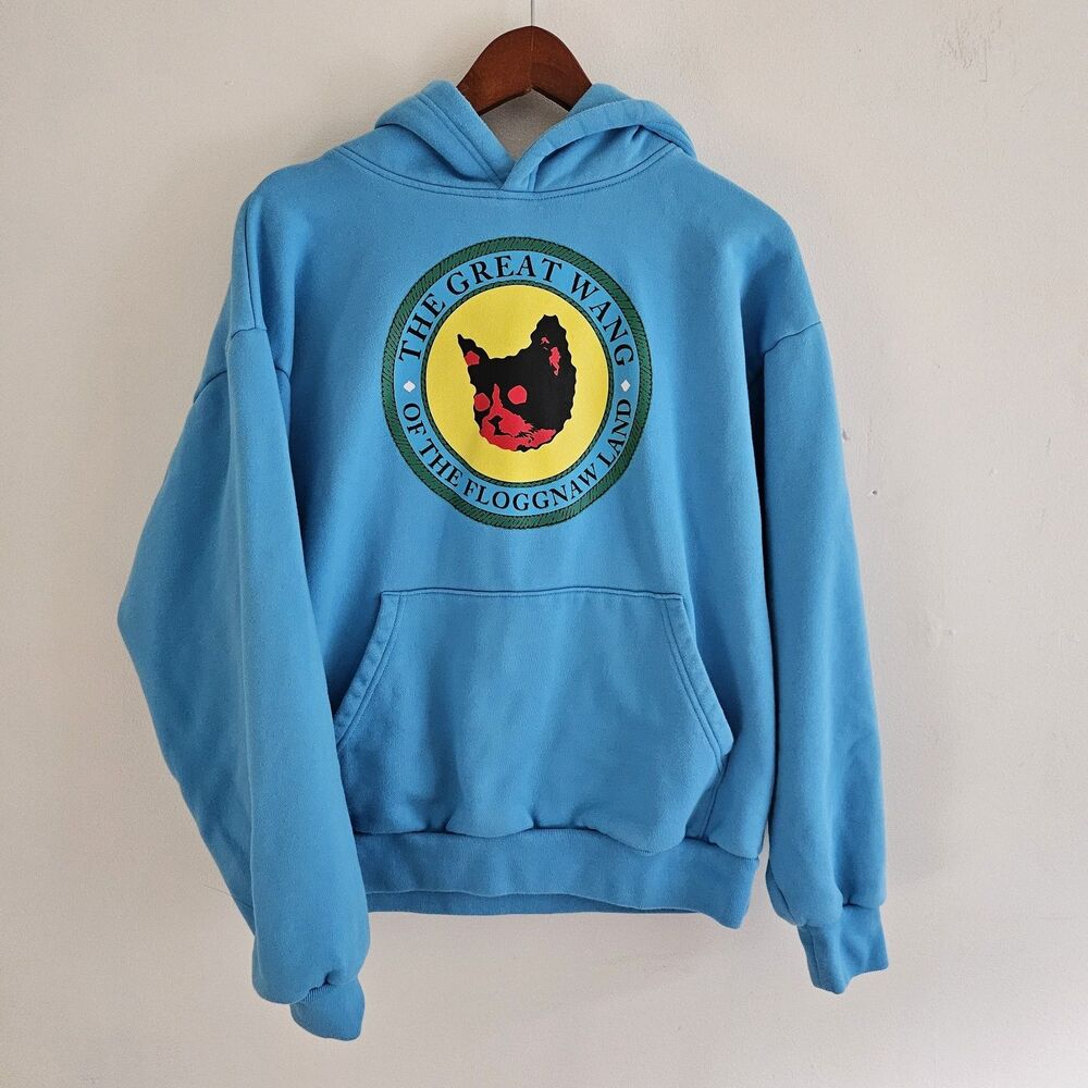 Golf Wang Blue Hoodie with Cat Graphic